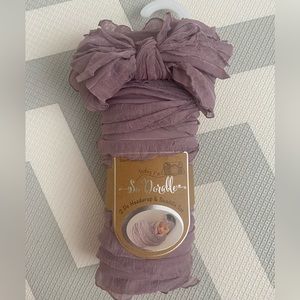 Baby swaddle with matching headband